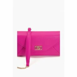 Alternative view of Dune London Pink Elissia Branded Foldover Clutch Bag