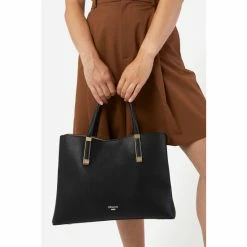 Dune London Dorrie Black Synthetic Logo Hardware Tote Bag -Dune London Sales unnamed file 3996