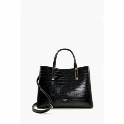 Dune London Dorrie Logo Hardware Black Tote Bag