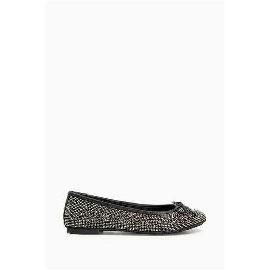 Dune London Harpar 2 Embossed Black Ballet Pump Shoes 6 Dune London Harpar 2 Embossed Black Ballet Pump Shoes - Image 5