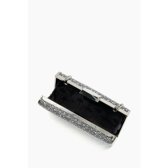 Dune London Silver Bettey Ombre Diamante Clutch 6 Dune London Silver Bettey Ombre Diamante Clutch - Image 4
