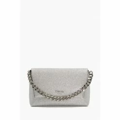 Dune London Silver Ballroom Chain Clutch Bag