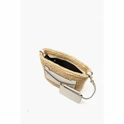 Alternative view of Dune London White Davenporte Small Raffia Cross-Body Bag