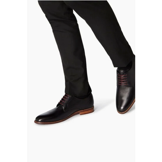 Dune London Suffolks Black Soft Leather Gibson Shoes 8 Dune London Suffolks Black Soft Leather Gibson Shoes - Image 6