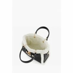 Alternative view of Dune London Dinidewsbury Small Black Shearling Bag