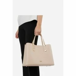 Dune London Dorrie Nude Plain Synthetic Logo Hardware Tote Bag -Dune London Sales unnamed file 4107