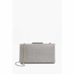 Dune London Gold Tone Metallic Binita Slim Frame Clutch