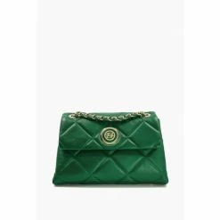 Dune London Green Duchess Medium Leather Quilt