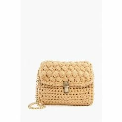 Dune London Natural Daintry Small Soft Weave Bag