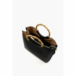 Dune London Distinguish Large Bamboo Handle Black Bag -Dune London Sales unnamed file 4171