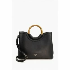 Dune London Distinguish Large Bamboo Handle Black Bag -Dune London Sales unnamed file 4172