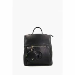 Dune London Dashmore Black Large Logo Backpack