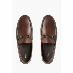 Dune London Mens Brown Beacons Driver Moccasins With Woven Trim Shoes -Dune London Sales unnamed file 422