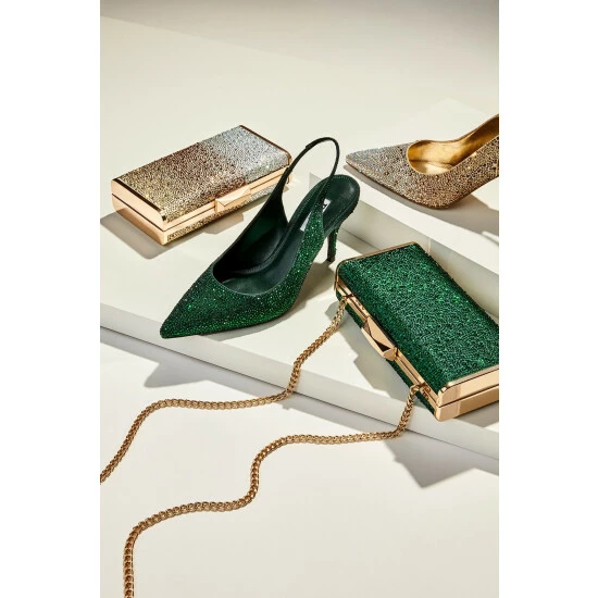 Dune London Green Bettey Ombre Diamante Clutch 5 Dune London Green Bettey Ombre Diamante Clutch - Image 3