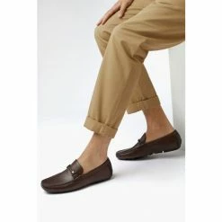 Dune London Mens Brown Beacons Driver Moccasins With Woven Trim Shoes -Dune London Sales unnamed file 423