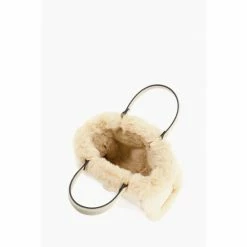 Alternative view of Dune London Small Natural Dinidewsbury Faux Fur Padlock Bag