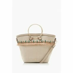 Alternative view of Dune London Natural Djewell Embellished Medium Grab Bag