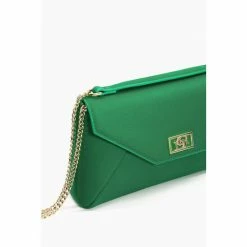 Alternative view of Dune London Elissia Green Quilt Foldover Clutch