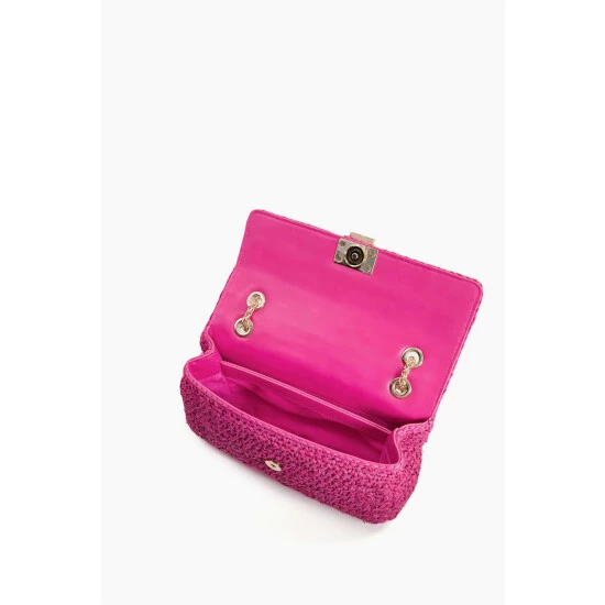 Dune London Pink Dorchesters Small Raffia Shoulder Bag 5 Dune London Pink Dorchesters Small Raffia Shoulder Bag - Image 3