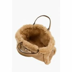 Dune London Natural Dewsbury Large Faux Fur Padlock Bag -Dune London Sales unnamed file 4258