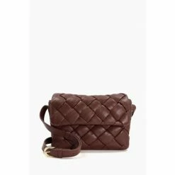 Alternative view of Dune London Dempsy Small Woven Brown Cross-Body Bag