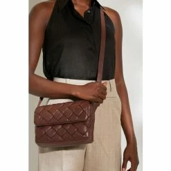 Dune London Dempsy Small Woven Brown Cross-Body Bag -Dune London Sales unnamed file 4266