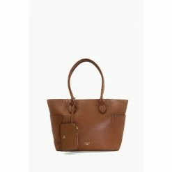 Dune London Dellenia Large Stitch Detail Brown Bag