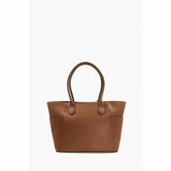 Alternative view of Dune London Dellenia Large Stitch Detail Brown Bag