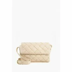 Dune London Natural Dempsy Small Woven Cross-Body Bag