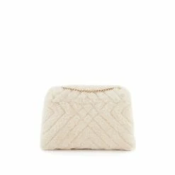 Alternative view of Dune London Natural Dancefloor Small Quilted Faux Fur Bag