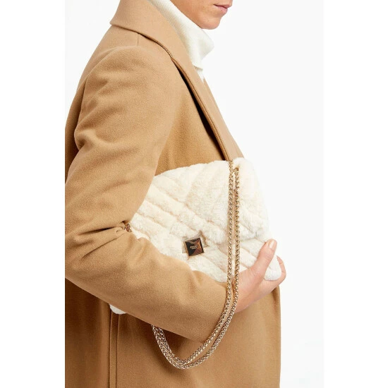 Dune London Natural Dancefloor Small Quilted Faux Fur Bag 6 Dune London Natural Dancefloor Small Quilted Faux Fur Bag - Image 4