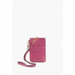 Dune London Pink Stanton Card Holder Lanyard Bag