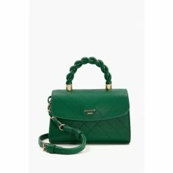 Dune London Green Dinks Mini Top Handle Xbody Bag