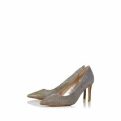 Dune London Metallic Gold Abbigail Pointed Toe Mid Heel Court Shoes -Dune London Sales unnamed file 439