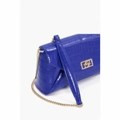 Dune London Blue Elissia Branded Foldover Clutch Bag -Dune London Sales unnamed file 4391