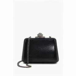 Dune London Become Diamante Knot Clasp Black Bag -Dune London Sales unnamed file 4448