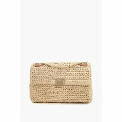 Dune London Small Natural Dorchesters Raffia Shoulder Bag