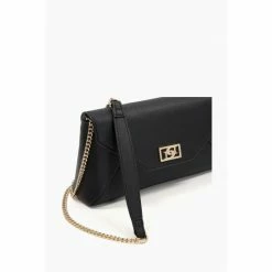 Dune London Elissia Branded Black Foldover Clutch Bag 10 Dune London Elissia Branded Black Foldover Clutch Bag -Dune London Sales unnamed file 4466