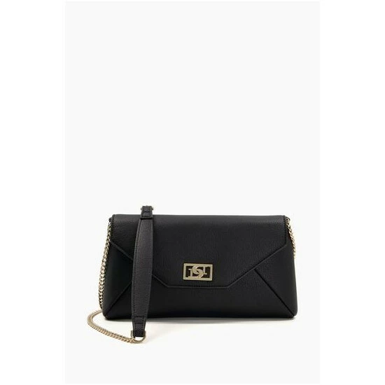 Dune London Elissia Branded Black Foldover Clutch Bag 7 Dune London Elissia Branded Black Foldover Clutch Bag - Image 5