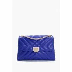 Dune London Small Blue Dorchester Quilted Shoulder Bag