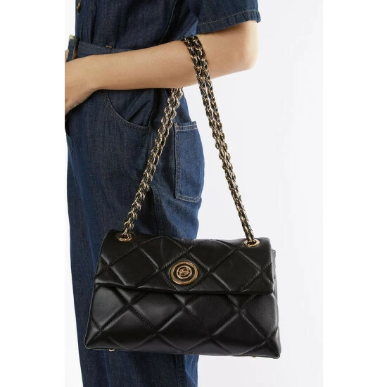 Dune London Duchess Black Large Leather Quilt Bag 7 Dune London Duchess Black Large Leather Quilt Bag - Image 5