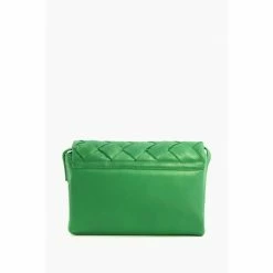Alternative view of Dune London Green Dempsy Small Woven Cross-Body Bag