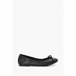Dune London Hartlyn Black Ballerina Shoes