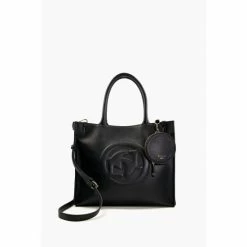 Dune London Dexter Large Monogram Black Bag