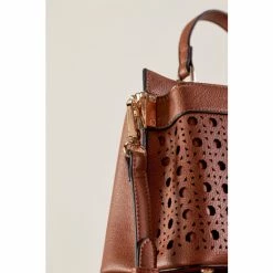 Dune London Brown Diniducies Small Laser Cut Boxy Bag -Dune London Sales unnamed file 4526