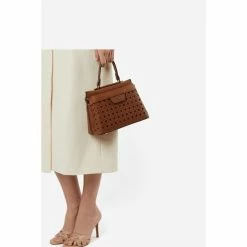 Dune London Brown Diniducies Small Laser Cut Boxy Bag -Dune London Sales unnamed file 4527