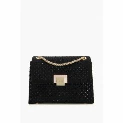 Dune London Eberra Small Hotfix Black Soulder Bag