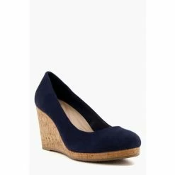 Dune London Blue Annibell Wedge Heel Court Shoes -Dune London Sales unnamed file 455