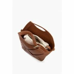 Alternative view of Dune London Division Large Woven Artisan Brown Bag