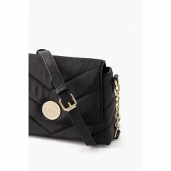 Dune London Small Dommy Quilted Black Cross-Body Bag -Dune London Sales unnamed file 4583